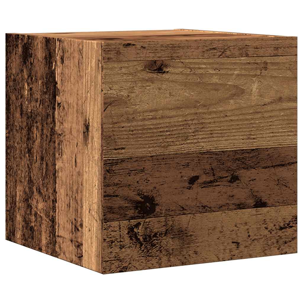 5 τεμαχίων σετ ντουλαπιών τηλεόρασης με επίτοιχο παλιό ξύλο 8