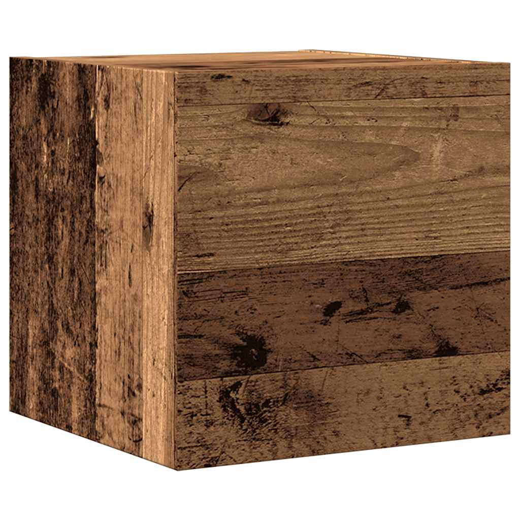 5 τεμαχίων σετ ντουλαπιών τηλεόρασης με επίτοιχο παλιό ξύλο 8