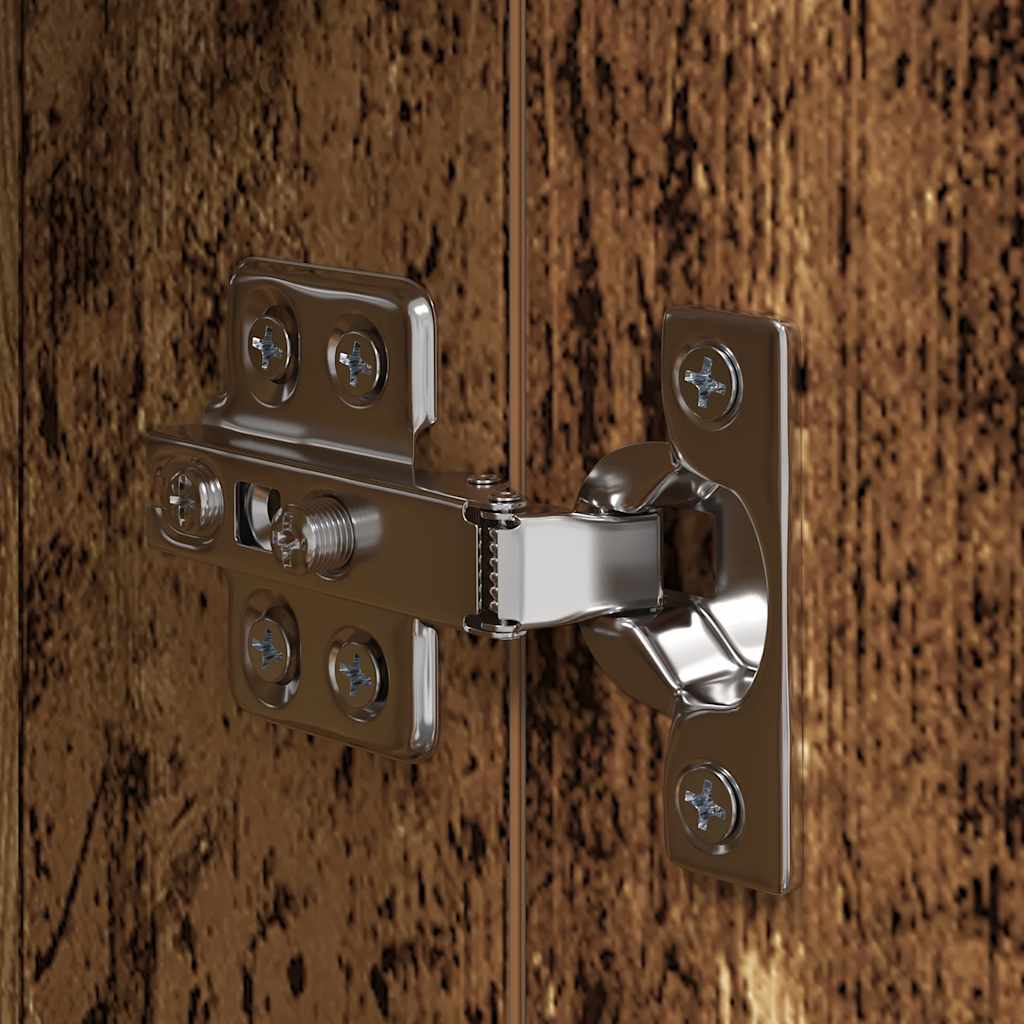 4 τεμαχίων σετ ντουλαπιών τηλεόρασης με επίτοιχο παλιό ξύλο 10