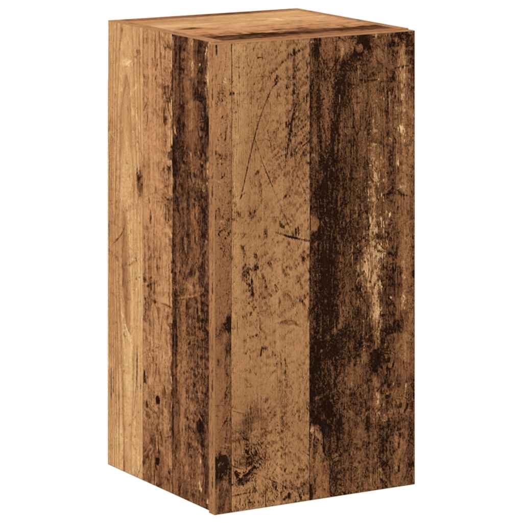 4 τεμαχίων σετ ντουλαπιών τηλεόρασης με επίτοιχο παλιό ξύλο 8