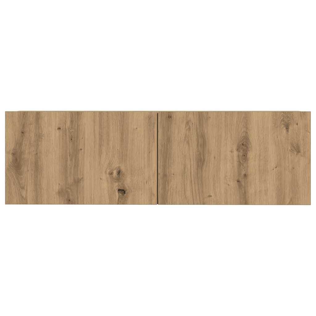 Σετ ντουλαπιών τηλεόρασης 9 τεμαχίων Επιτοίχιο Τεχνικής Δρυς 11