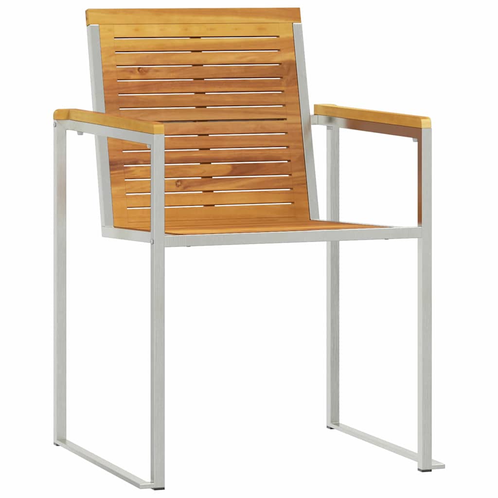 Ξαπλώστρα με Καρέκλες Κήπου 3 τμχ Μασίφ Ξύλο Teak 6
