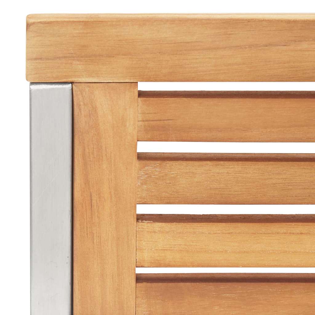 Ξαπλώστρα με Καρέκλες Κήπου 3 τμχ Μασίφ Ξύλο Teak 9
