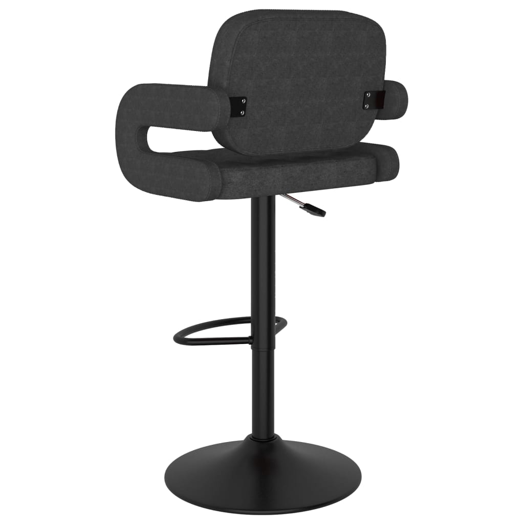 Σκαμπό Μπαρ 2 τεμ. Σκούρο Γκρι Υφασμάτινα 5