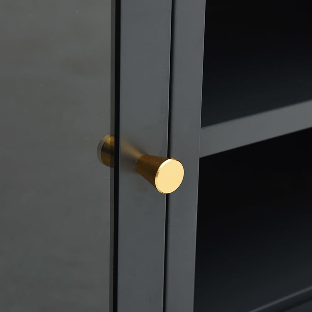 Έπιπλο Τηλεόρασης Ανθρακί 90 x 30 x 44 εκ. από Ατσάλι και Γυαλί 7