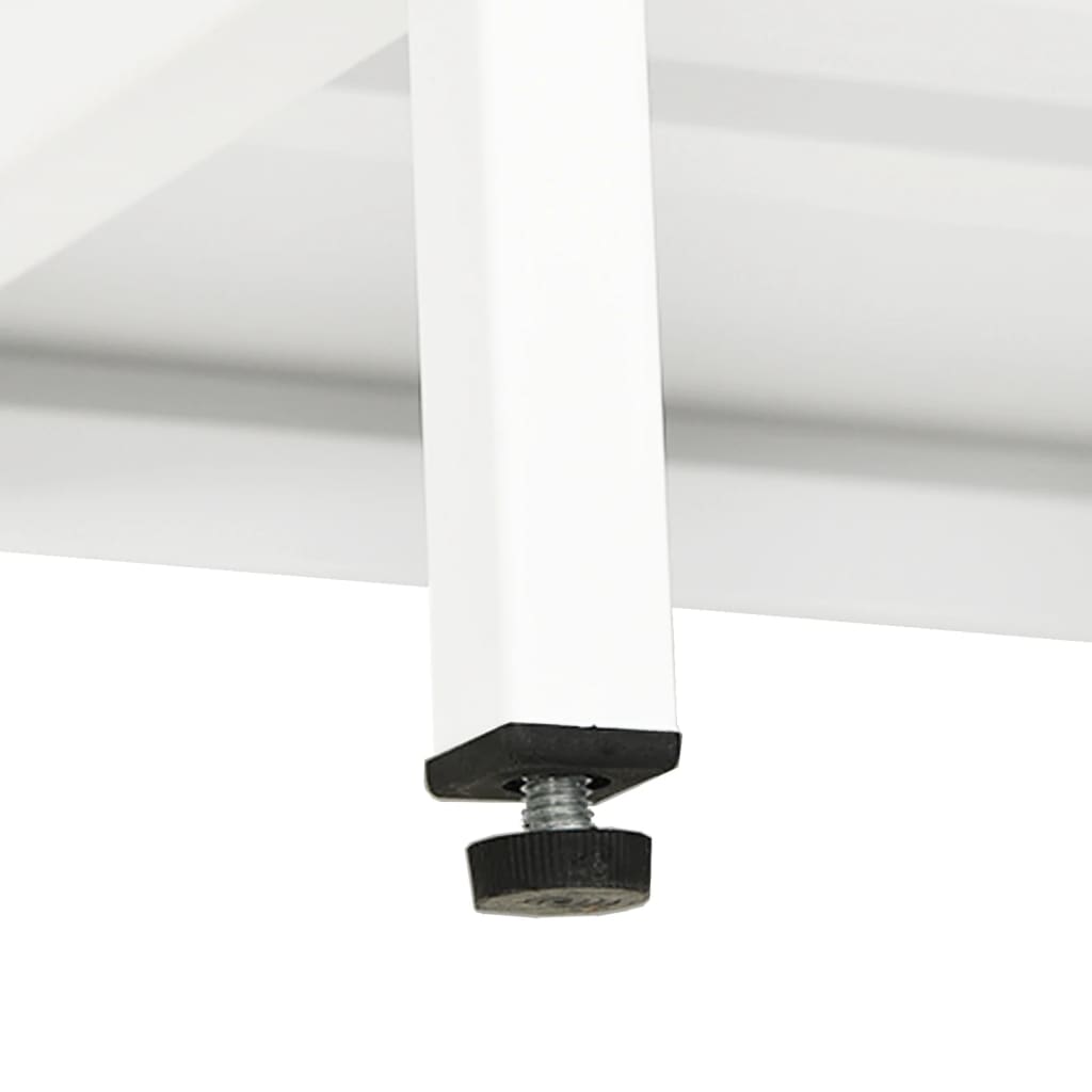 Έπιπλο Τηλεόρασης Λευκό 105 x 35 x 52 εκ. από Ατσάλι και Γυαλί 9