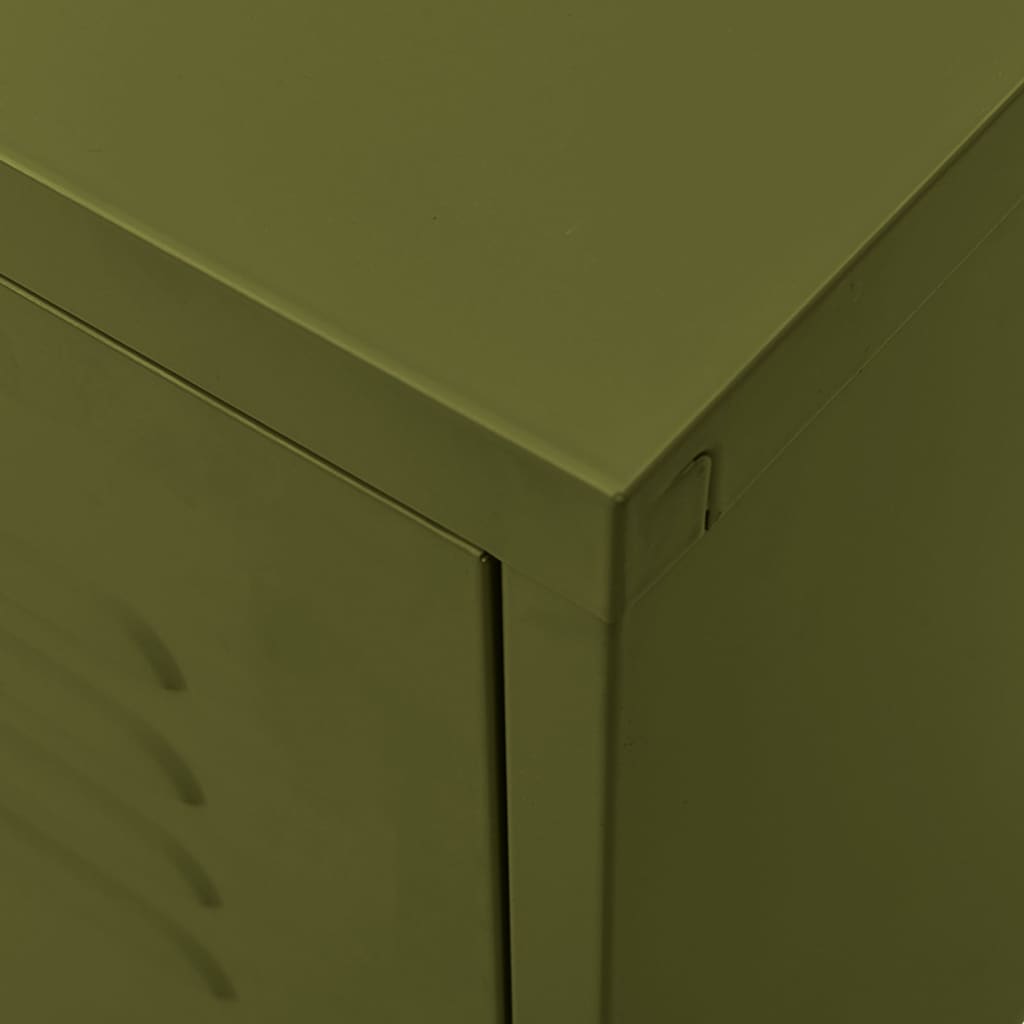 Έπιπλο Τηλεόρασης Πράσινο Λαδί 105x35x50 εκ. από Ατσάλι 7