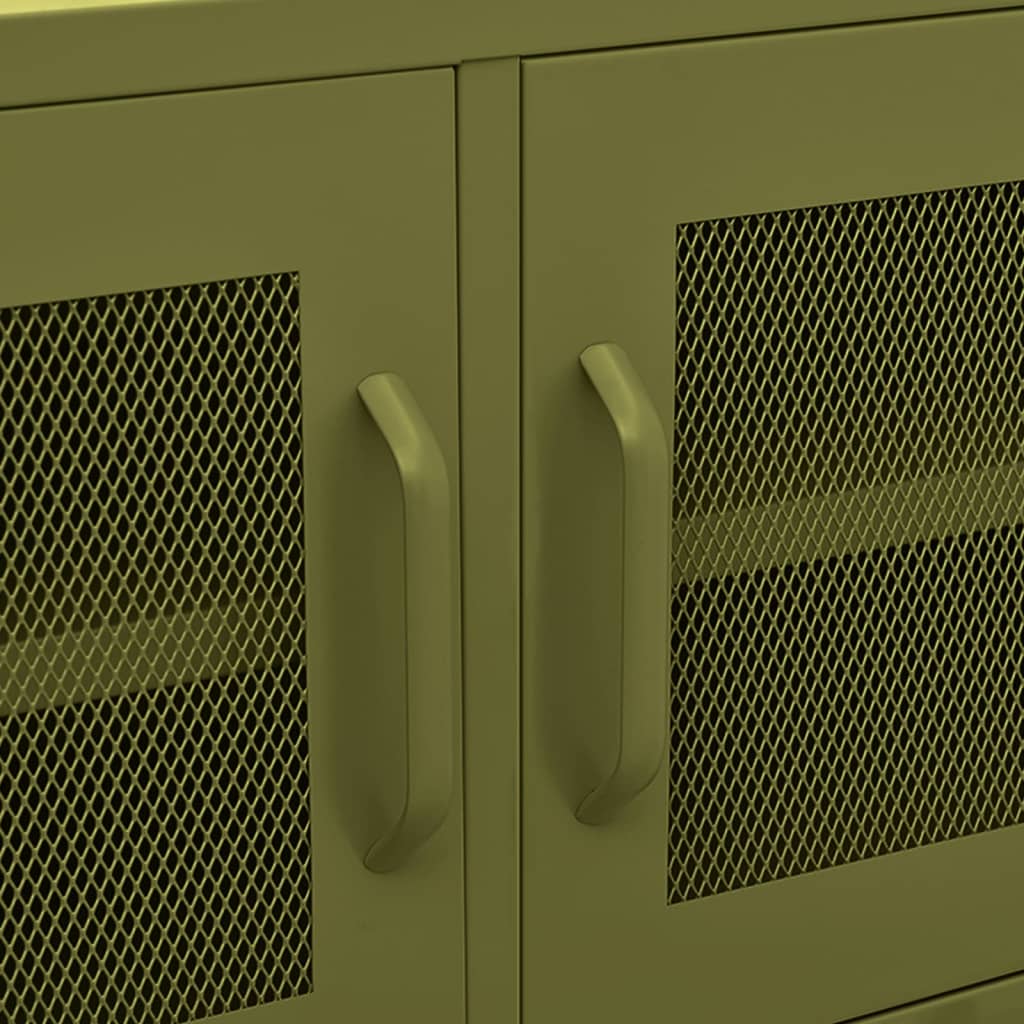 Έπιπλο Τηλεόρασης Πράσινο Λαδί 105x35x50 εκ. από Ατσάλι 8