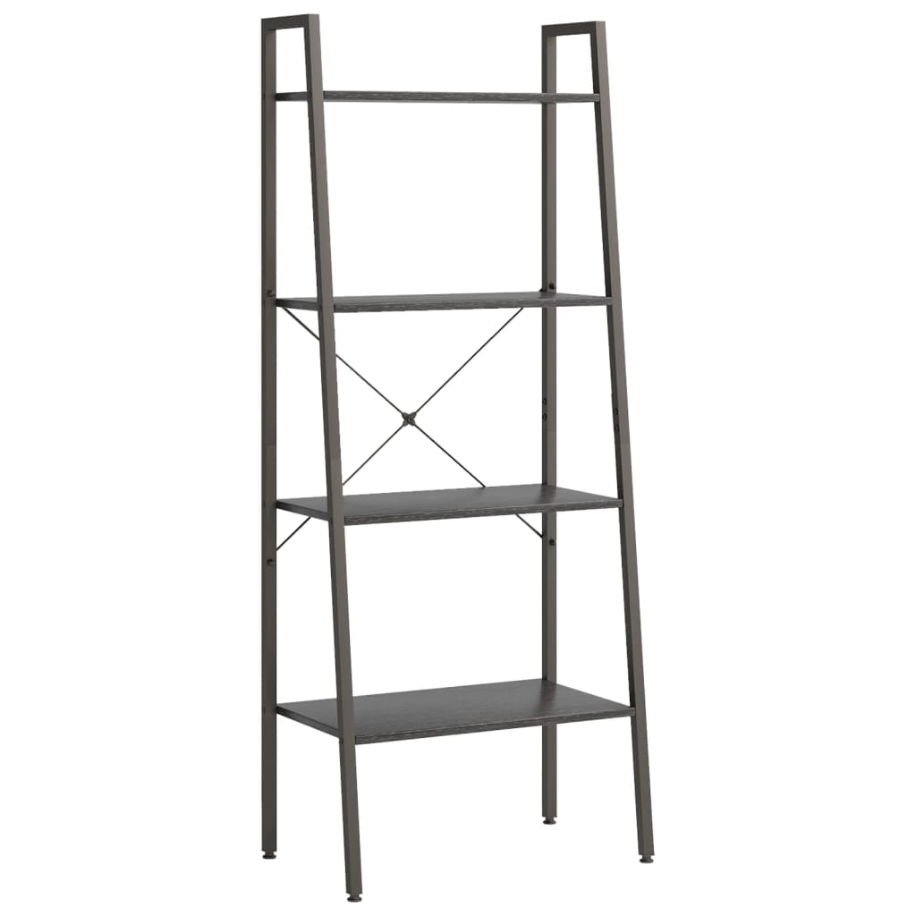 Ραφιέρα Όρθια 4 Επιπέδων Μαύρη 56 x 35 x 140 εκ. 2