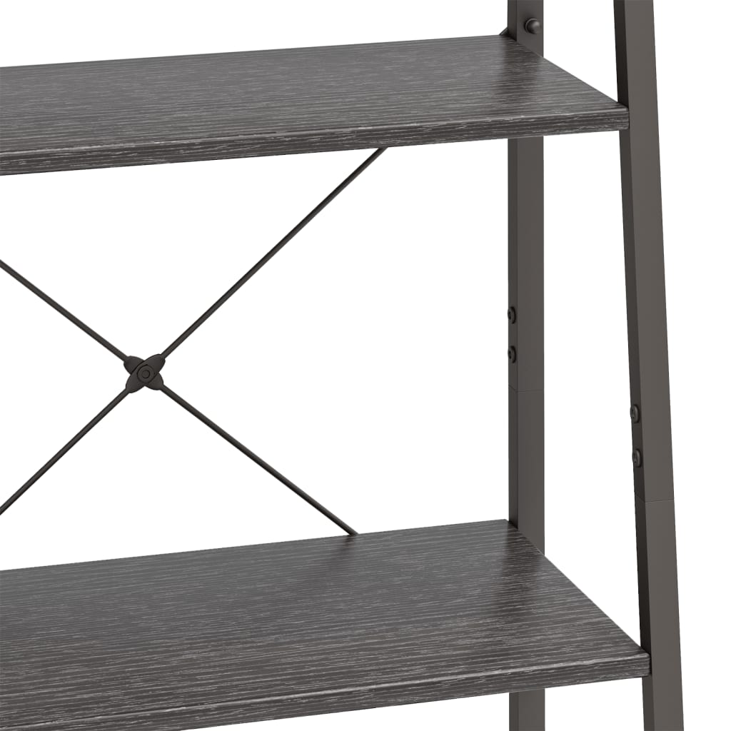 Ραφιέρα Όρθια 4 Επιπέδων Μαύρη 56 x 35 x 140 εκ. 6