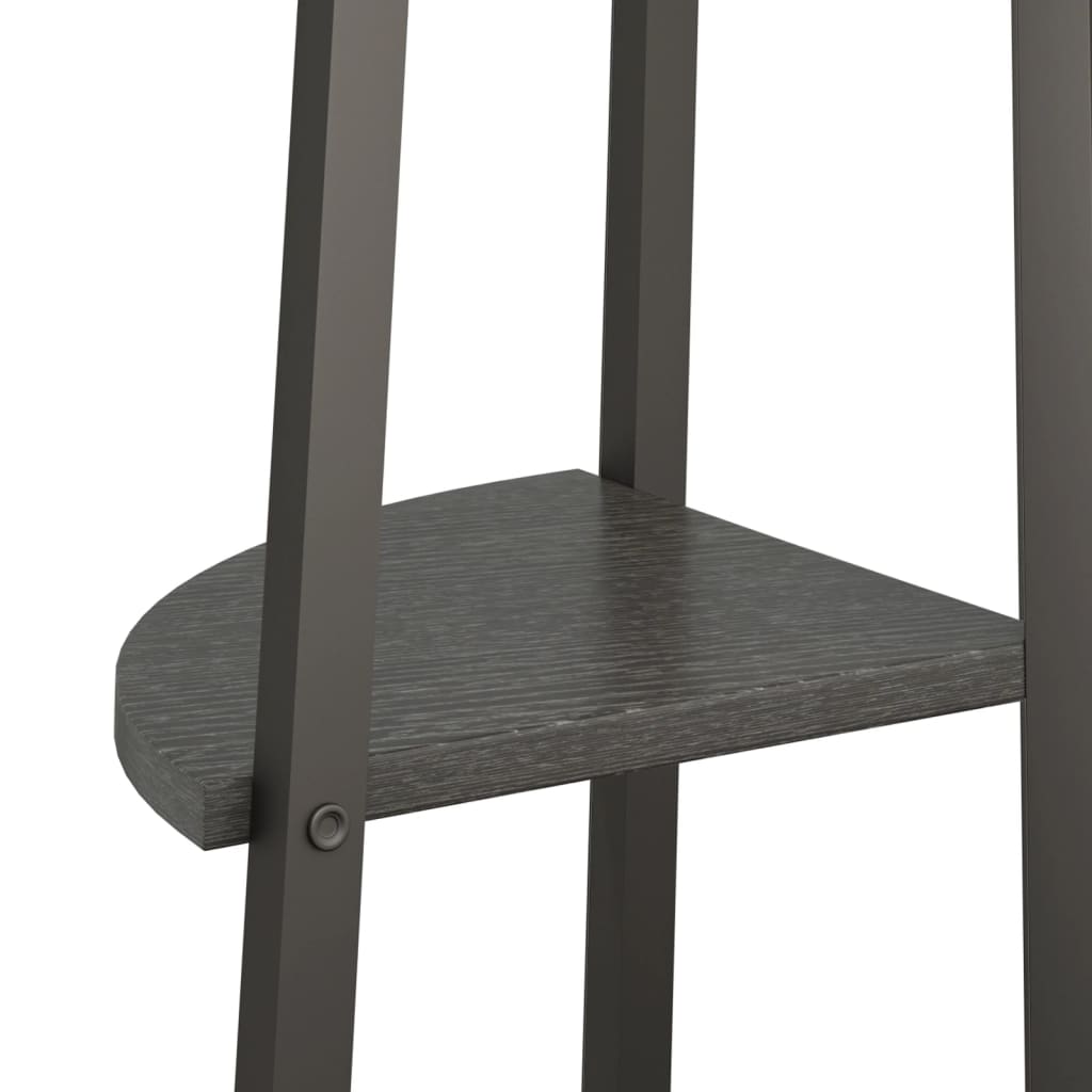 Ραφιέρα Γωνιακή 3 Επίπεδων Μαύρο 45,5x31,5x120 εκ. 7