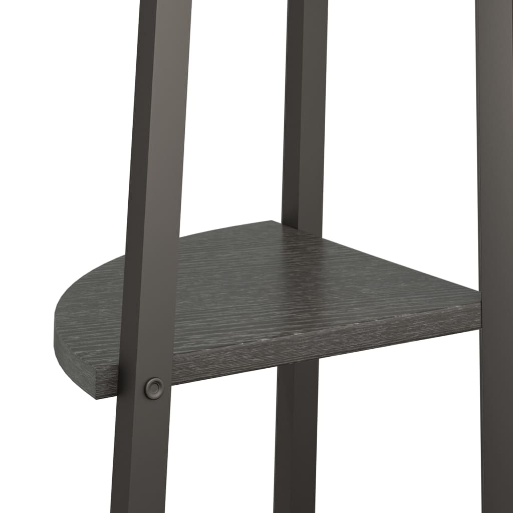 Ραφιέρα Γωνιακή 4 Επίπεδων Μαύρη 45,5 x 31,5 x 150 εκ. 7