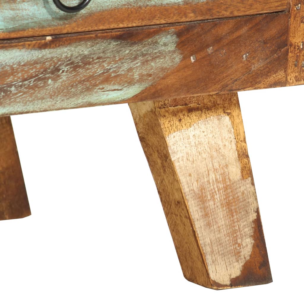 Έπιπλο Τηλεόρασης 110x30x40εκ. Πολύχρωμο από Μασίφ Ανακυκ. Ξύλο 8