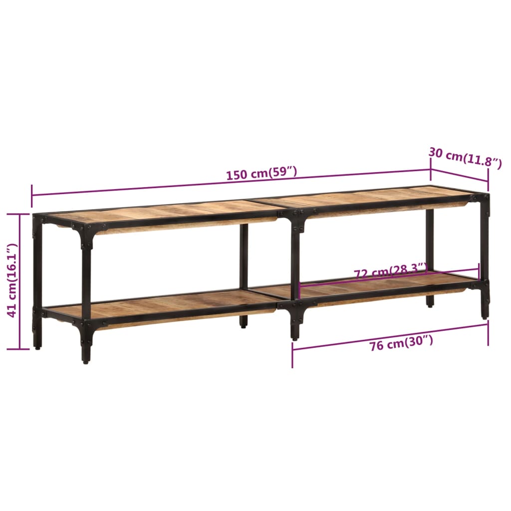 Έπιπλο Τηλεόρασης 150 x 30 x 41 εκ. από Μασίφ Ξύλο Μάνγκο 7