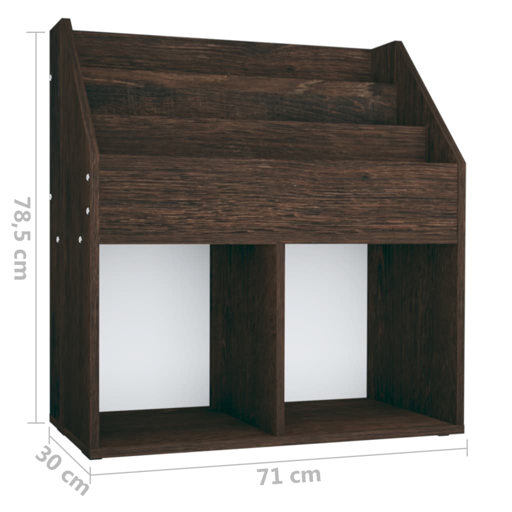 Παιδική Ραφιέρα Περιοδ. Καπνιστή Δρυς 71x30x78,5εκ Μοριοσανίδα 7
