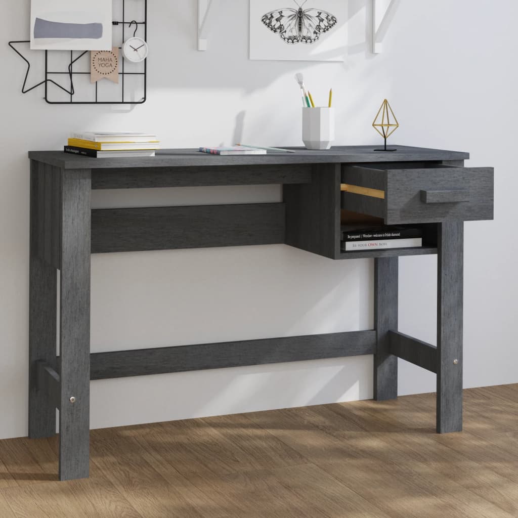 Γραφείο HAMAR Σκ. Γκρι 110 x 40 x 75 εκ. Μασίφ Ξύλο Πεύκου 3
