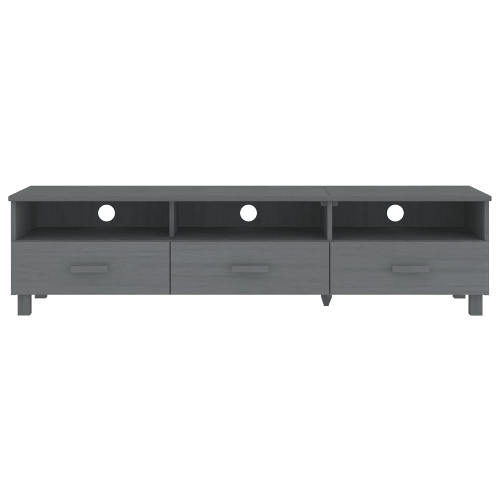 Έπιπλο Τηλεόρασης HAMAR Σκ. Γκρι 158x40x40εκ. Μασίφ Ξύλο Πεύκου 3