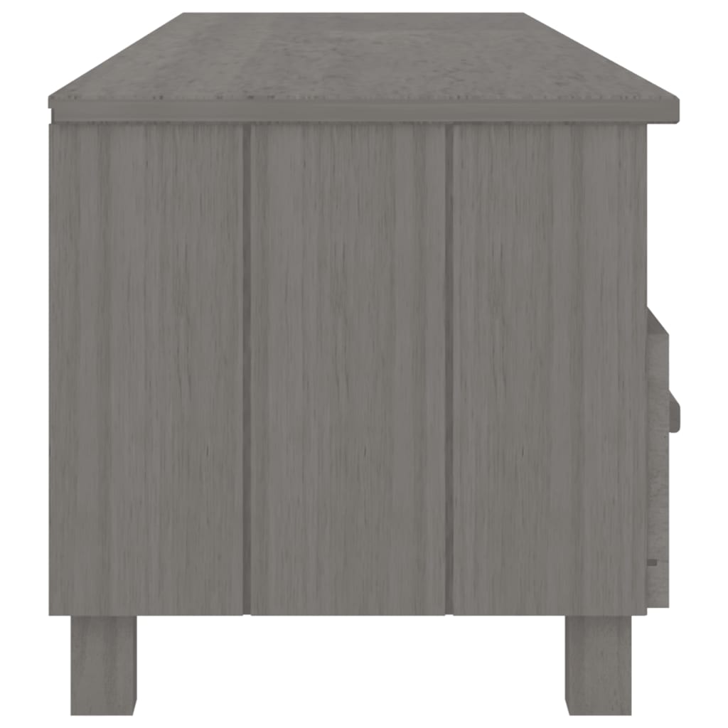 Έπιπλο Τηλεόρασης HAMAR Αν. Γκρι 158x40x40εκ. Μασίφ Ξύλο Πεύκου 4