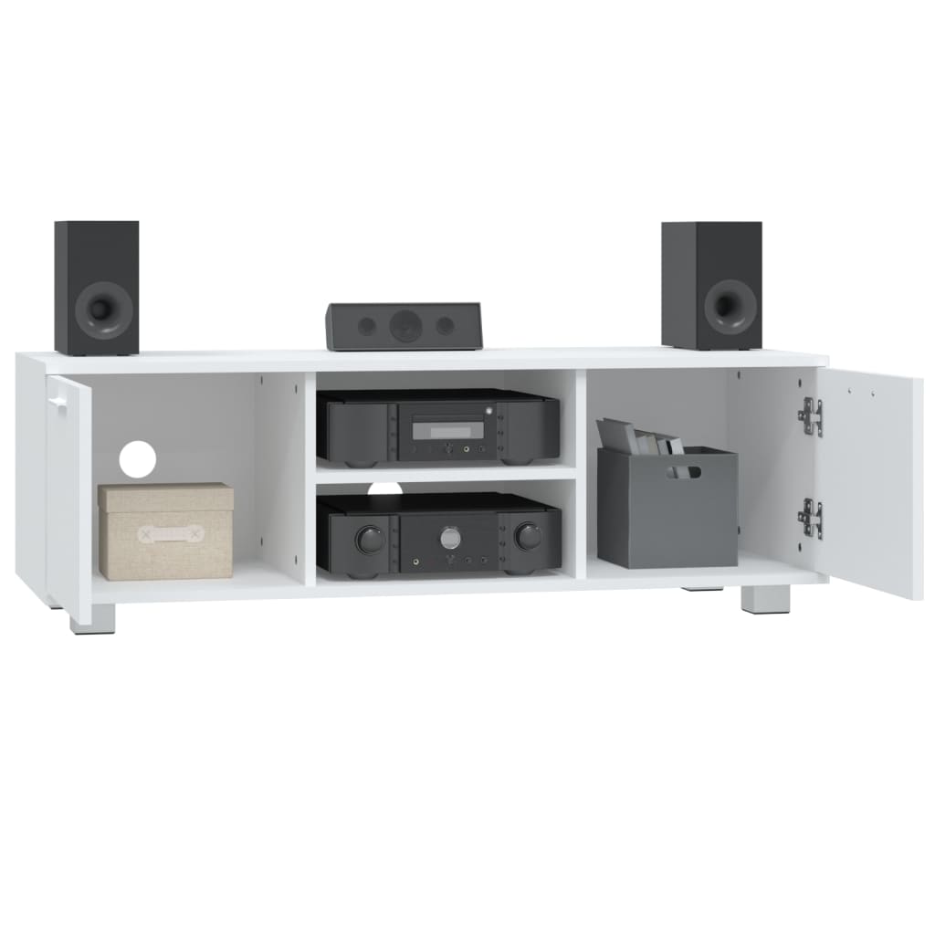 Έπιπλο Τηλεόρασης Λευκό 120 x 40,5 x 35 εκ. Επεξεργασμένο Ξύλο 3