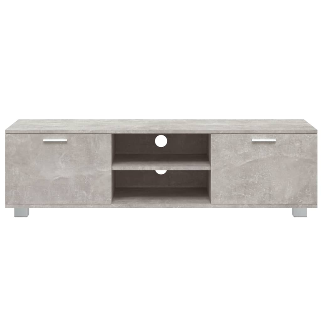 Έπιπλο Τηλεόρασης Γκρι Σκυροδέματος 140x40,5x35 εκ. Επεξ. Ξύλο 4