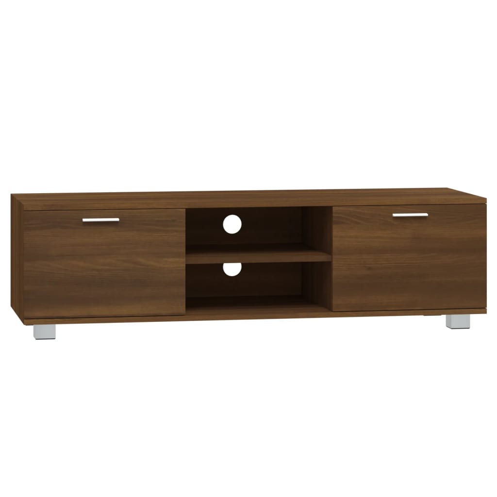 Έπιπλο Τηλεόρασης Καφέ Δρυς 140x40,5x35 εκ. Επεξεργ. Ξύλο 2