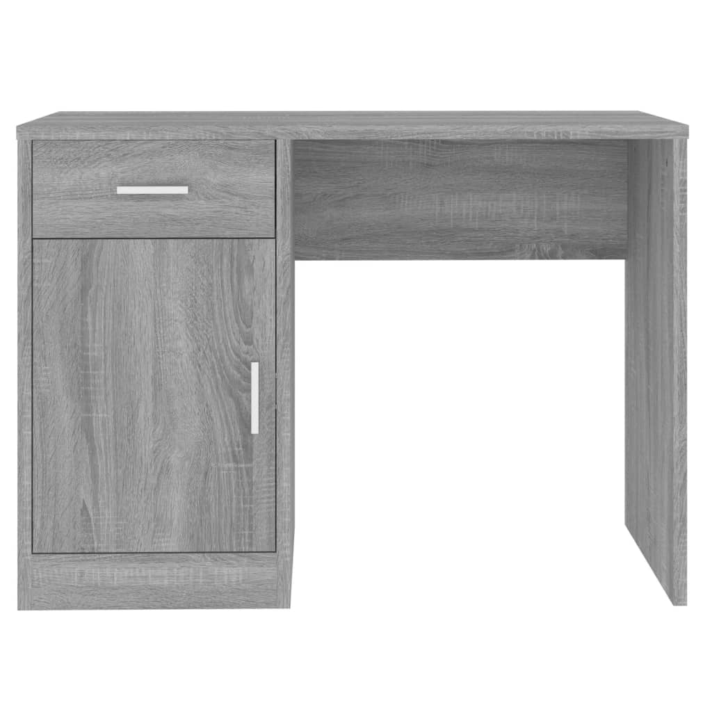 Γραφείο με Συρτάρι & Ντουλάπι Γκρι Sonoma 100x40x73 εκ. Επ.Ξύλο 5
