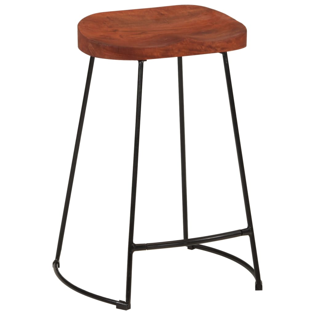 Σκαμπό Μπαρ Gavin 2 τεμ. 45x40x63 εκ. από Μασίφ Ξύλο Μάνγκο 12
