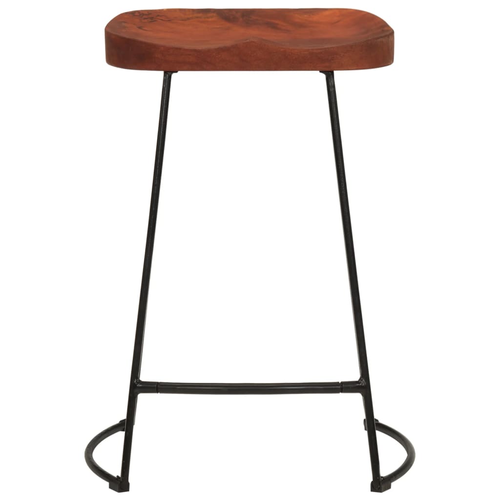 Σκαμπό Μπαρ Gavin 2 τεμ. 45x40x63 εκ. από Μασίφ Ξύλο Μάνγκο 4