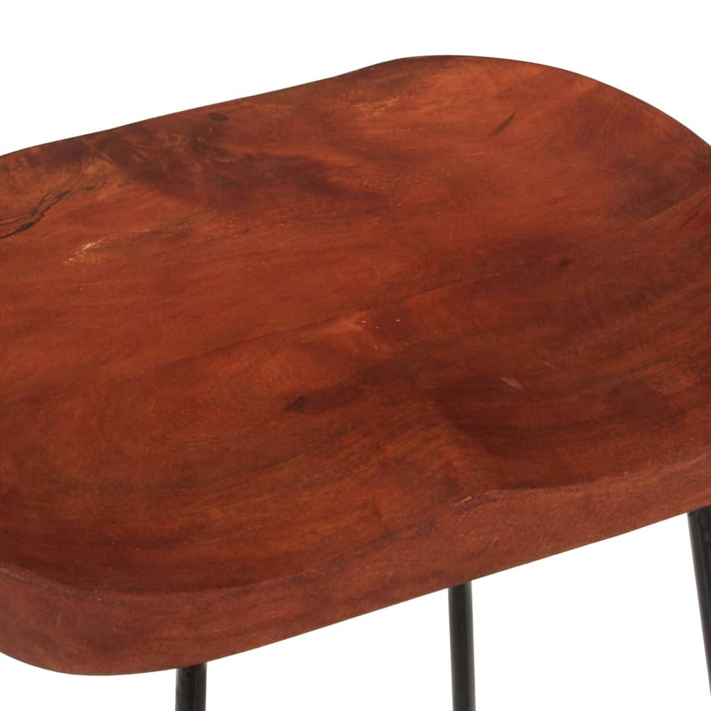 Σκαμπό Μπαρ Gavin 2 τεμ. 45x40x63 εκ. από Μασίφ Ξύλο Μάνγκο 7