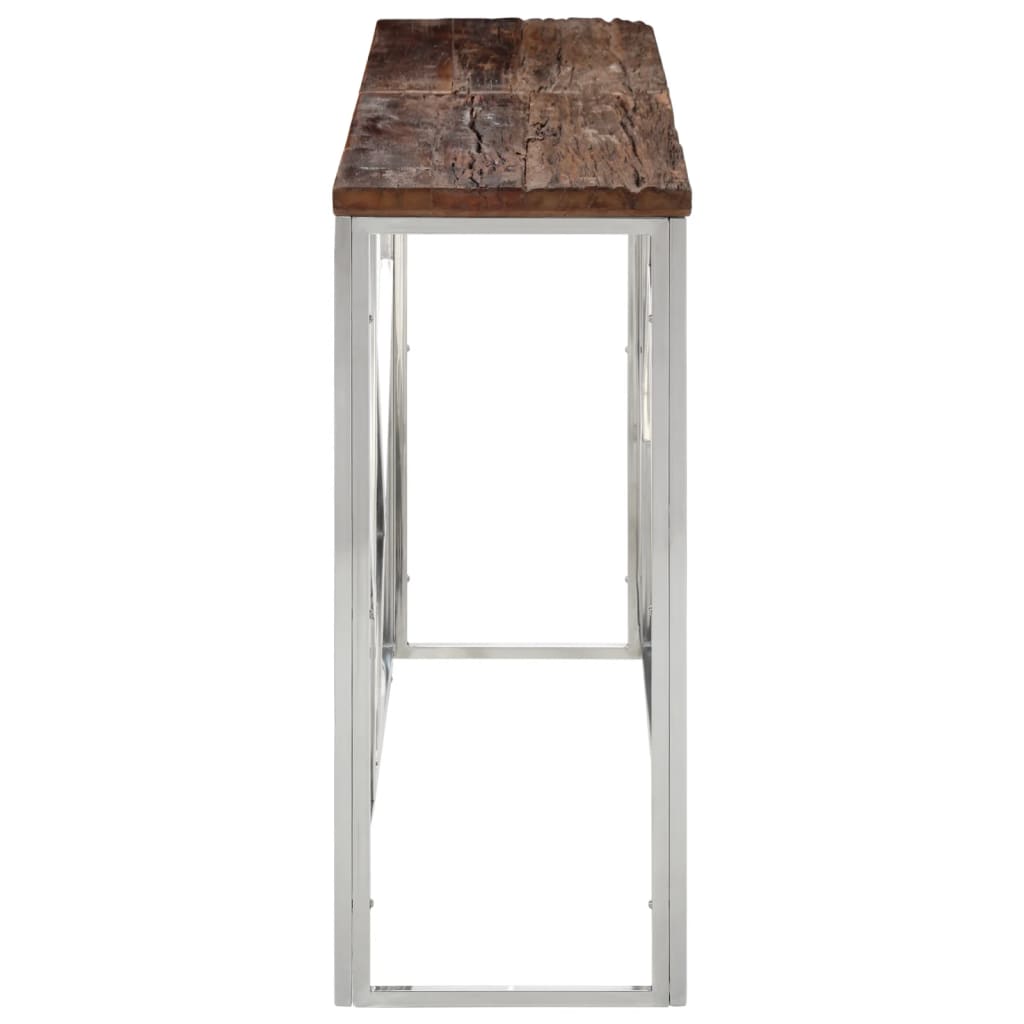 Κονσόλα Σαλονιού Ασημί Ανοξείδωτο Ατσάλι & Ξύλο Sleeper 3