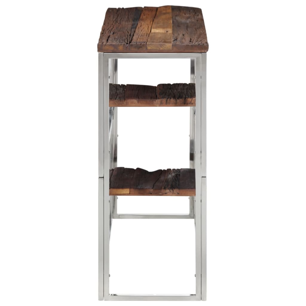 Κονσόλα Σαλονιού Ασημί Ανοξείδωτο Ατσάλι & Ξύλο Sleeper 3