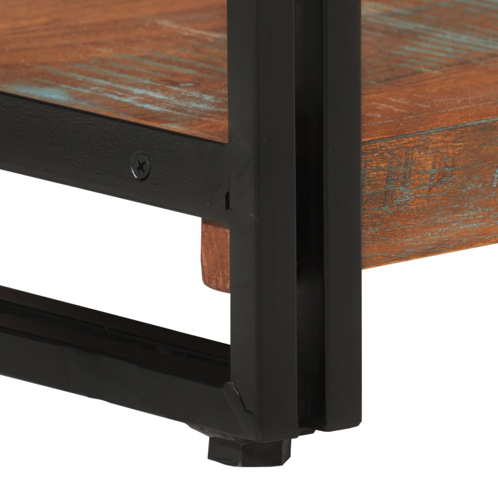 Βιβλιοθήκη 3 Επίπεδα 77x30x80εκ Μασίφ Ανακυκλωμένο Ξύλο/Σίδηρος 5