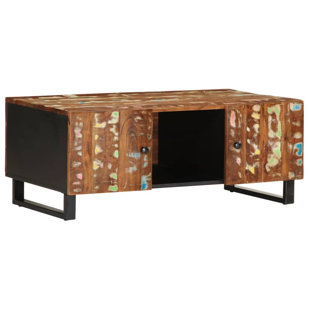 Τραπεζάκι Σαλονιού 100x54x40εκ Μασίφ Ανακυκλ. Ξύλο & Επεξ. Ξύλο 2