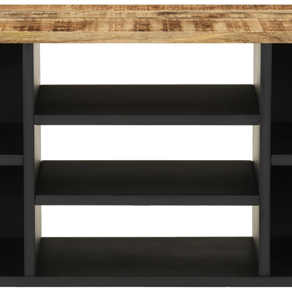 Έπιπλο Τηλεόρασης 100x33x46 εκ. Μασίφ Ξύλο Μάνγκο & Επεξ. Ξύλο 7