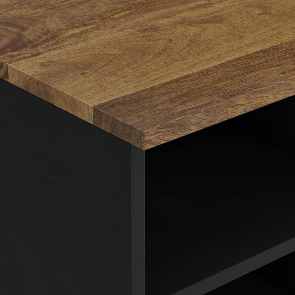 Έπιπλο Τηλεόρασης 100x33x46 εκ. Μασίφ Ξύλο Μάνγκο & Επεξ. Ξύλο 5