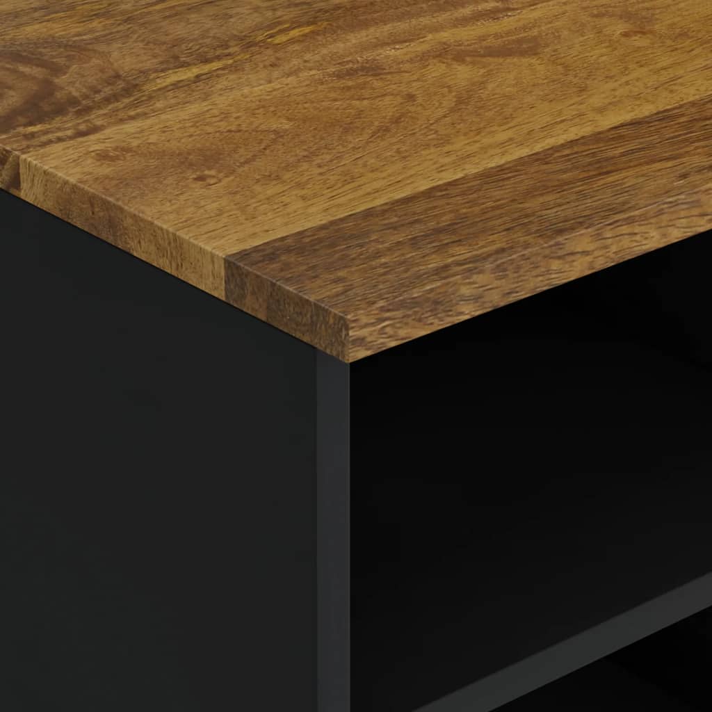 Έπιπλο Τηλεόρασης 100x33x46 εκ. Μασίφ Ξύλο Μάνγκο & Επεξ. Ξύλο 6