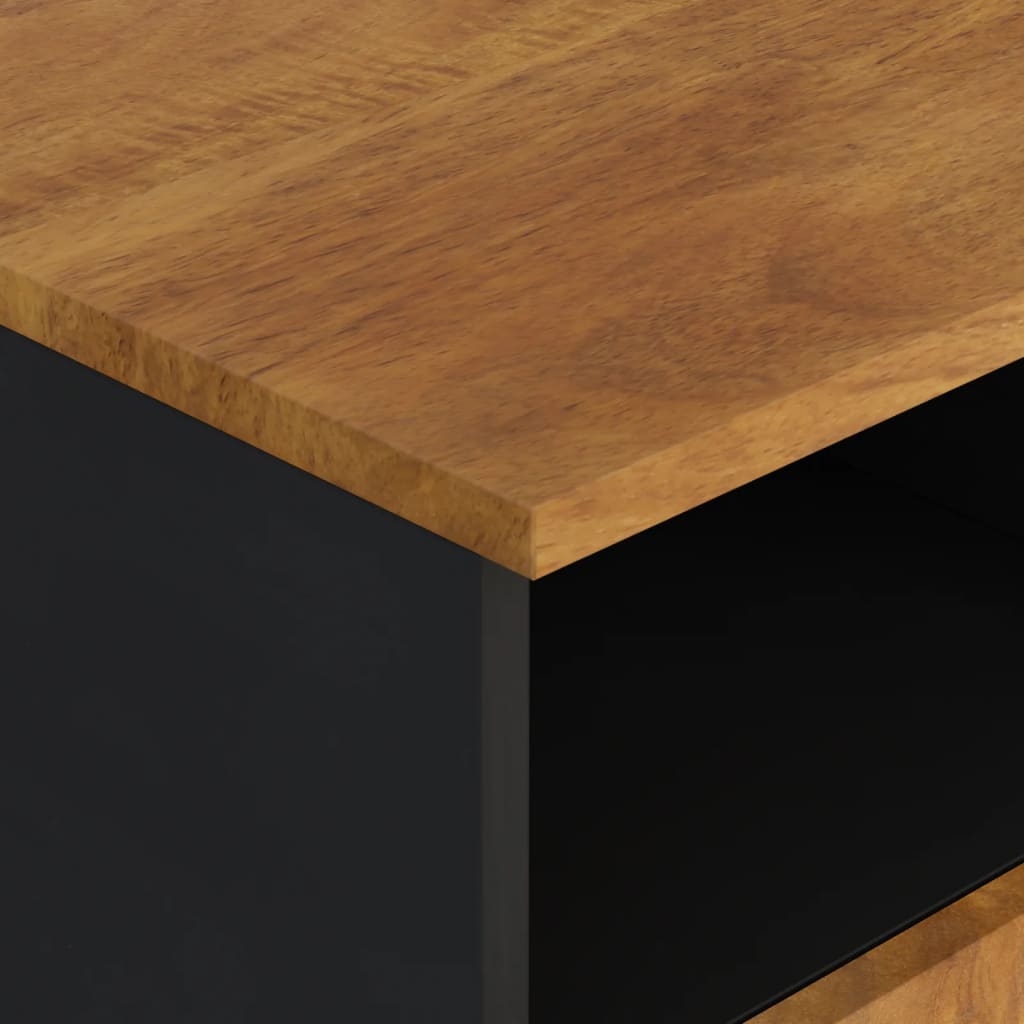 Έπιπλο Τηλεόρασης 100x33x46 εκ. Μασίφ Ξύλο Μάνγκο & Επεξ. Ξύλο 9