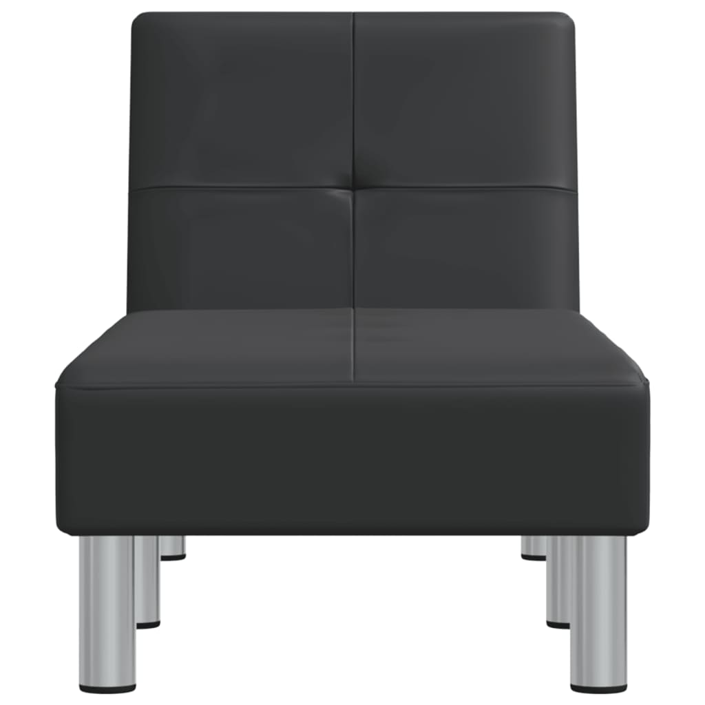 Ανάκλιντρο Μαύρο από Συνθετικό Δέρμα 4