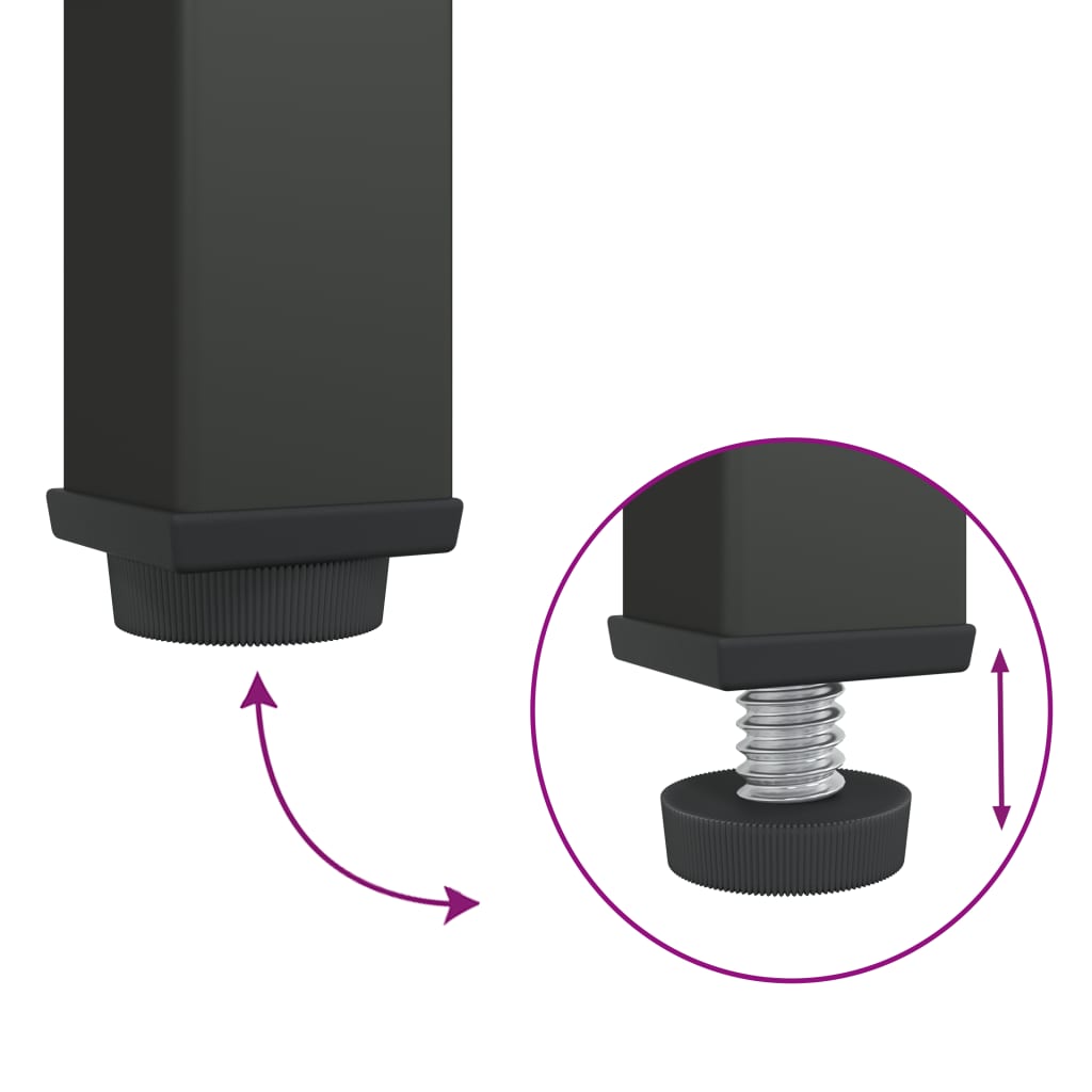 Έπιπλο Τηλεόρασης Μαύρο 105 x 35 x 50 εκ. από Γυαλί και Ατσάλι 10