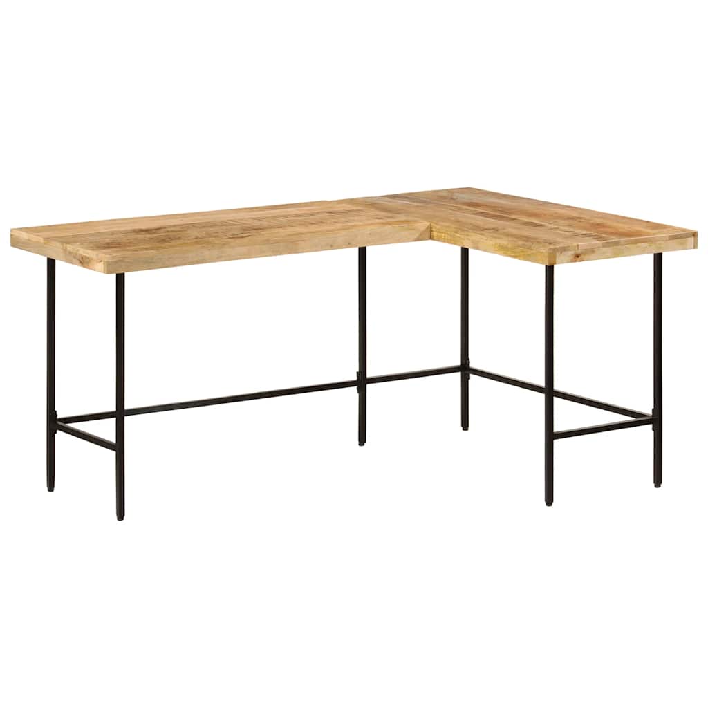 Γραφείο 165x110x77 cm Μασίφ Ξύλο Μάνγκο και Σίδερο 1