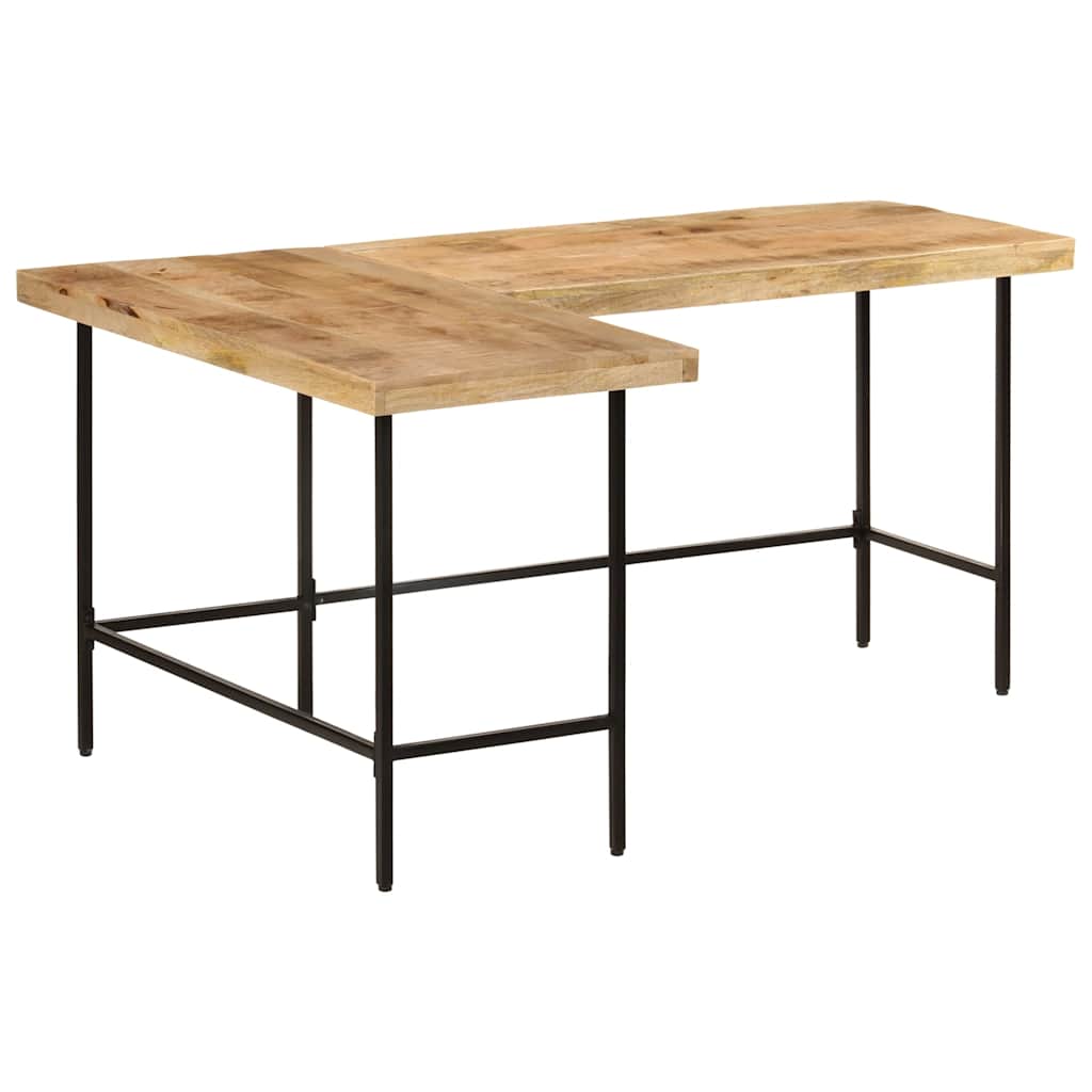 Γραφείο 165x110x77 cm Μασίφ Ξύλο Μάνγκο και Σίδερο 2