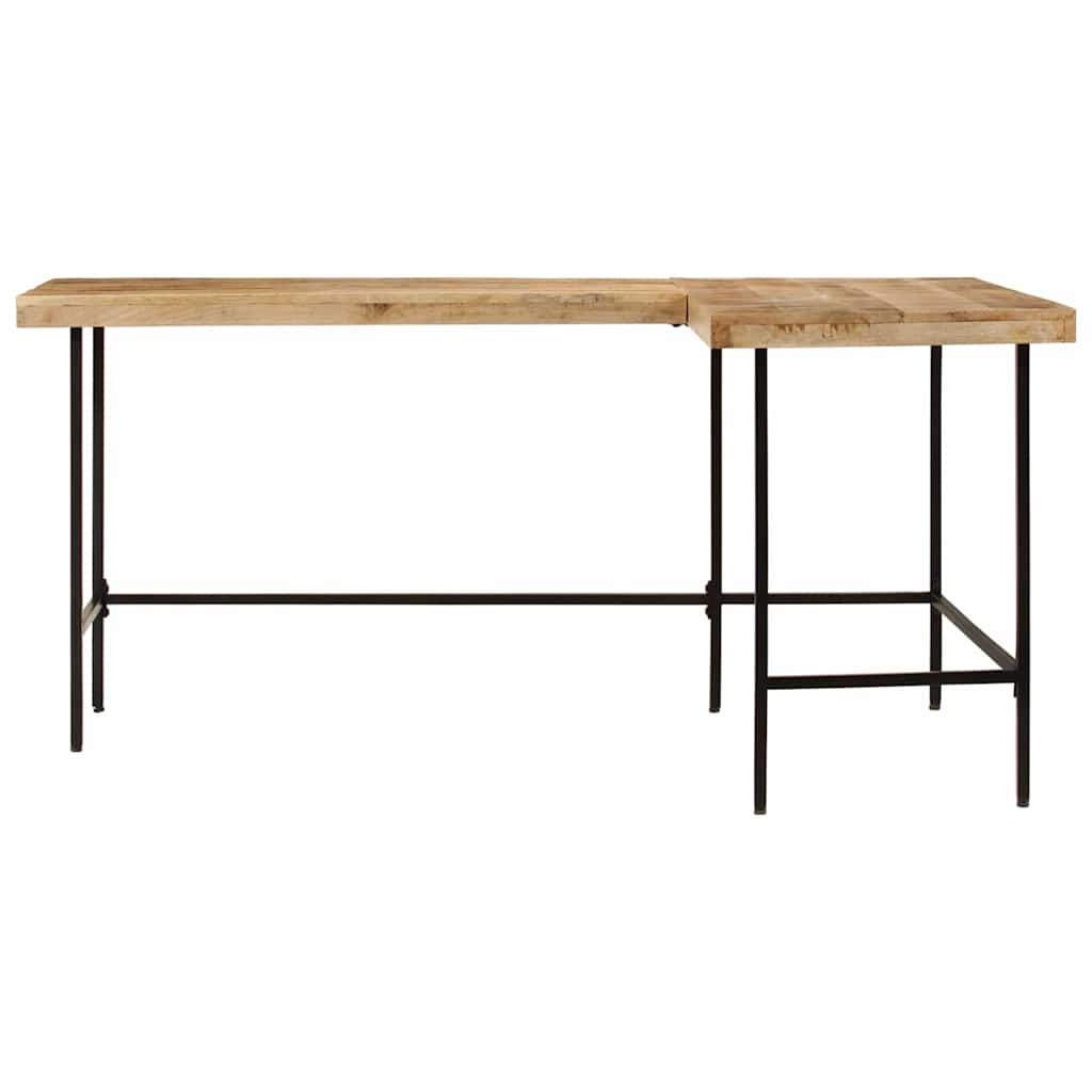 Γραφείο 165x110x77 cm Μασίφ Ξύλο Μάνγκο και Σίδερο 3