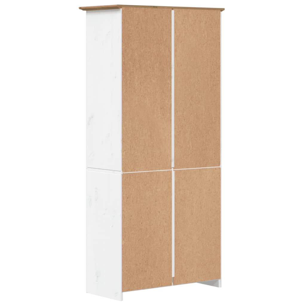 Βιβλιοθήκη BODO 5 Επ. Καφέ 82x40x173 εκ. από Μασίφ Ξύλο Πεύκου 5