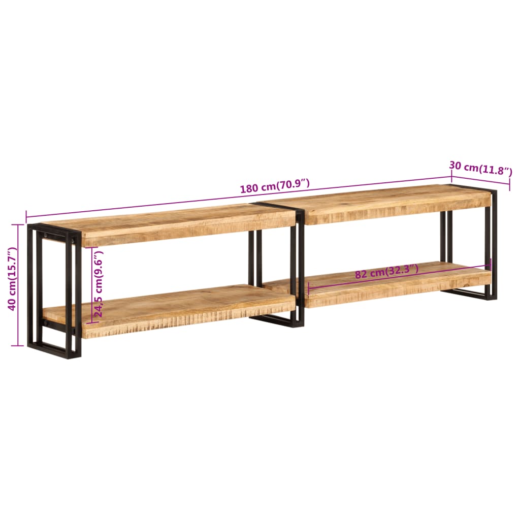 Έπιπλο Τηλεόρασης 180 x 30 x 40 εκ. από Μασίφ Ξύλο Μάνγκο 7