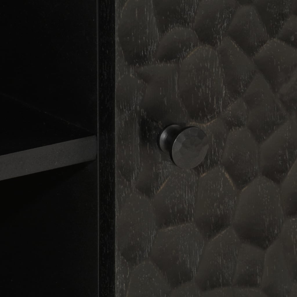 Έπιπλο Τηλεόρασης Μαύρο 80 x 31 x 46 εκ. από Μασίφ Ξύλο Μάνγκο 8