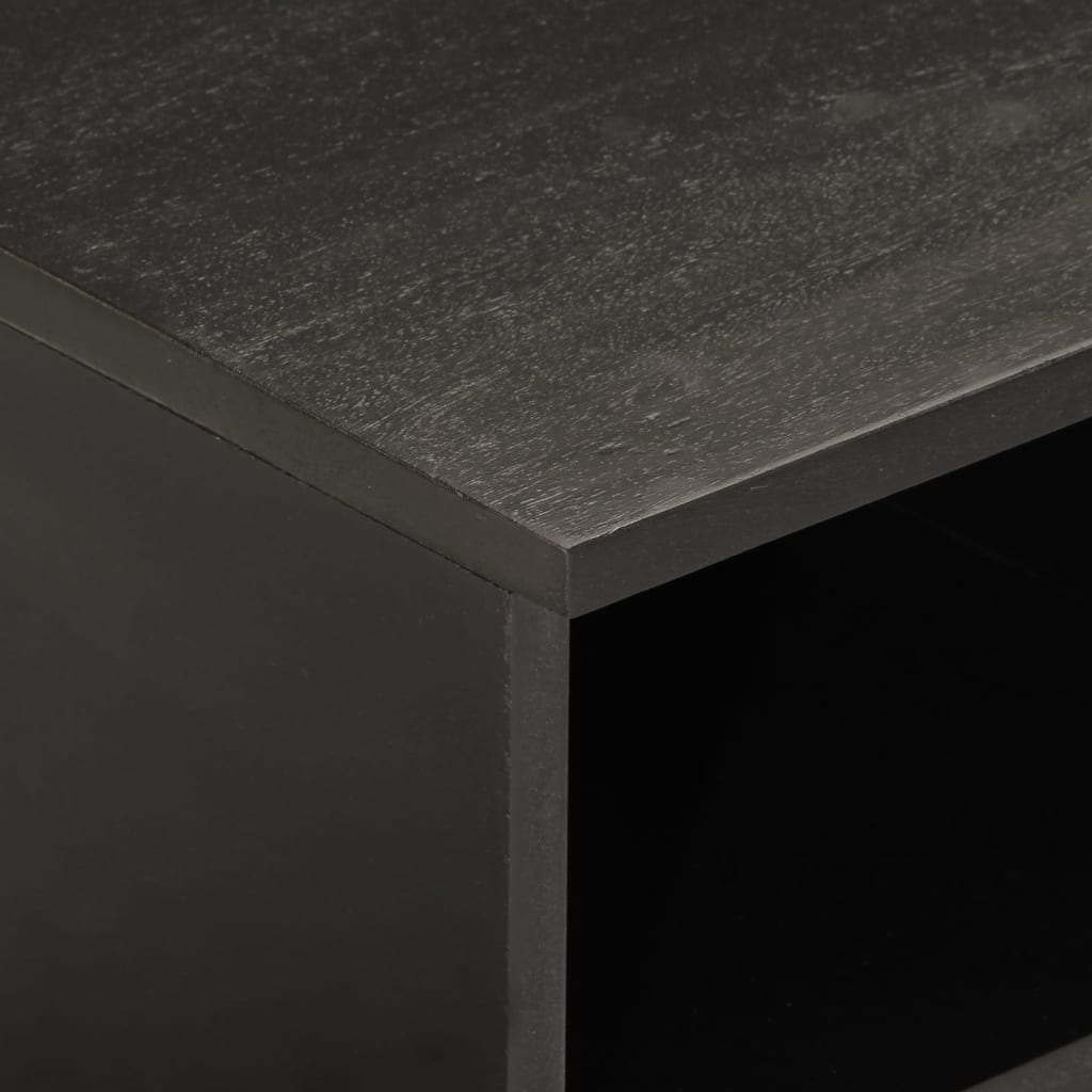 Έπιπλο Τηλεόρασης Μαύρο 80 x 33 x 46 εκ. από Μασίφ Ξύλο Μάνγκο 7