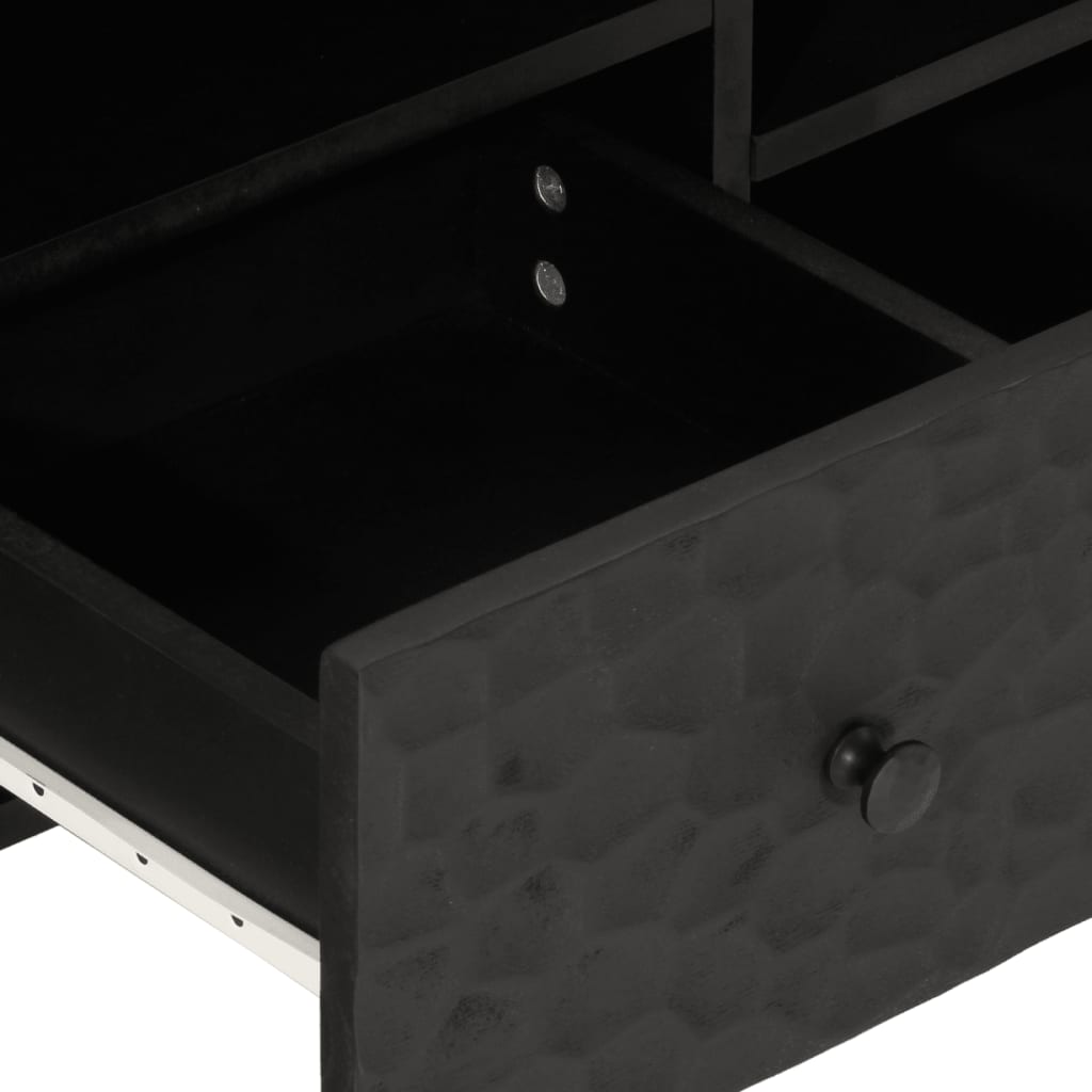 Έπιπλο Τηλεόρασης Μαύρο 100 x 33 x 46 εκ. από Μασίφ Ξύλο Μάνγκο 7