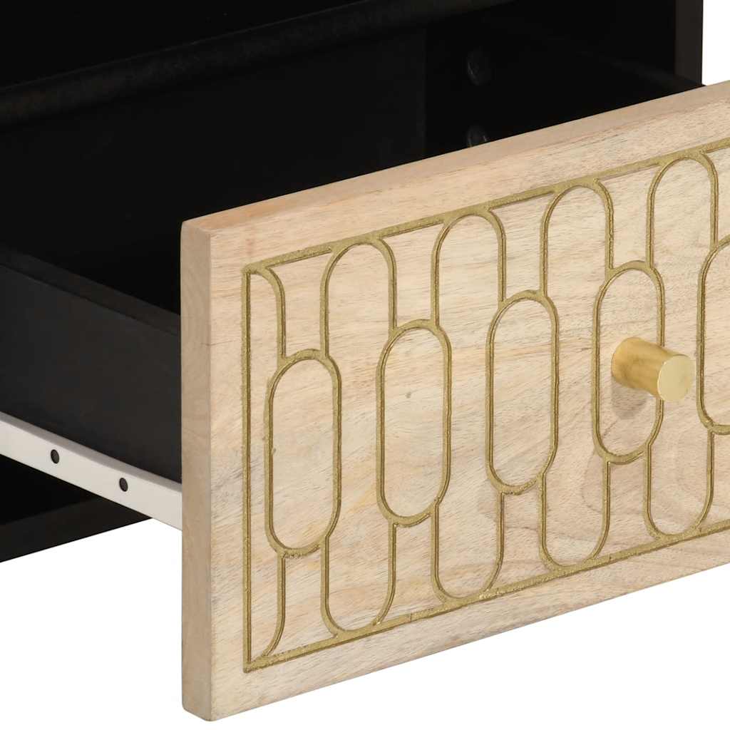 Κομοδίνα 2 τεμ. 40 x 33 x 46 εκ. από Μασίφ Ξύλο Μάνγκο 7