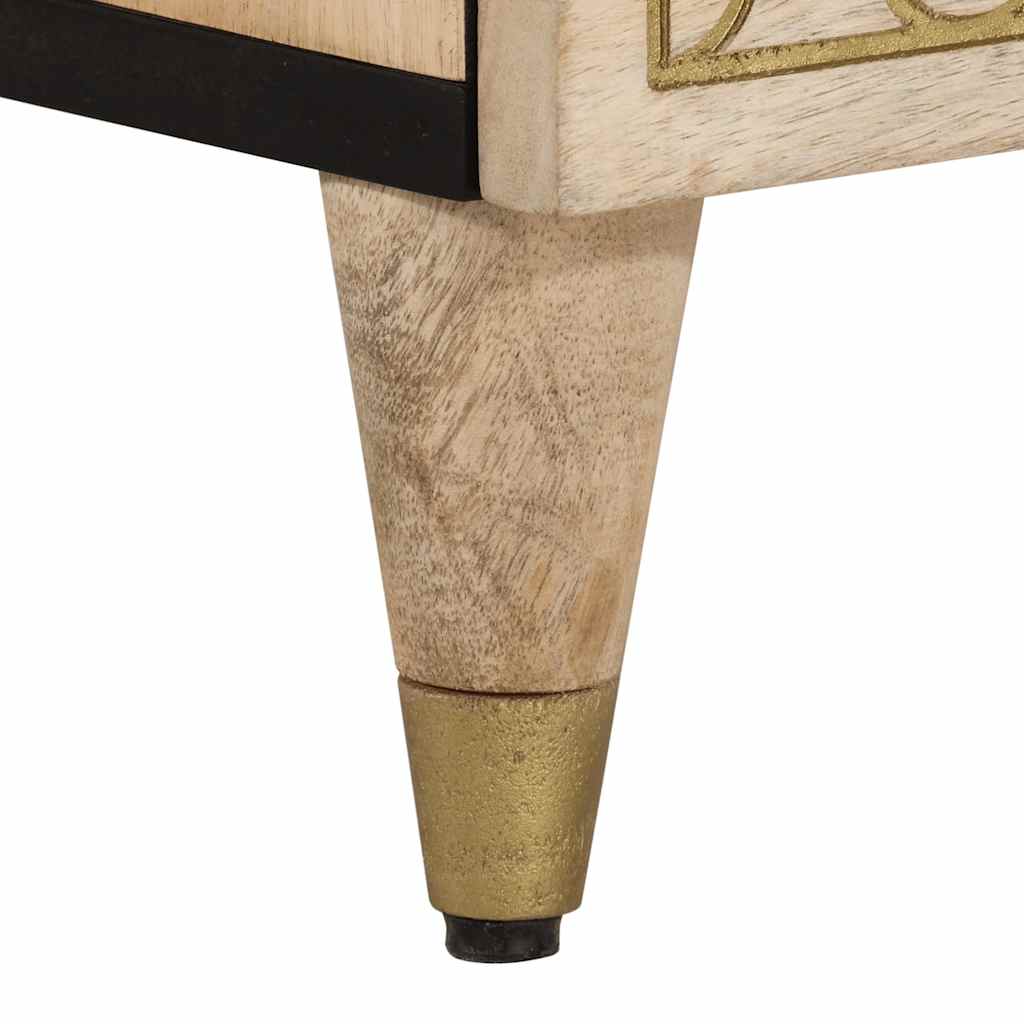 Κομοδίνα 2 τεμ. 40 x 33 x 46 εκ. από Μασίφ Ξύλο Μάνγκο 8