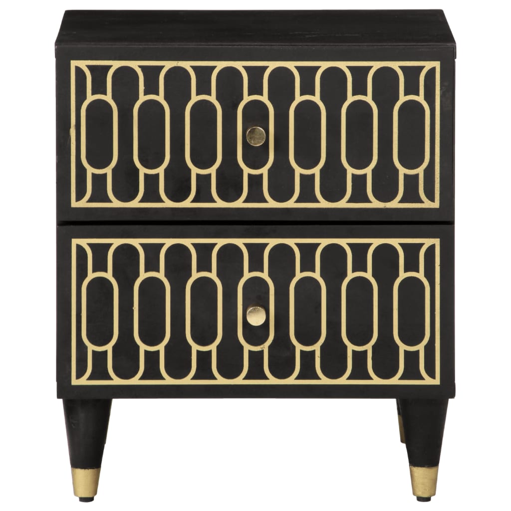 Κομοδίνα 2 τεμ. 40 x 33 x 46 εκ. από Μασίφ Ξύλο Μάνγκο 4